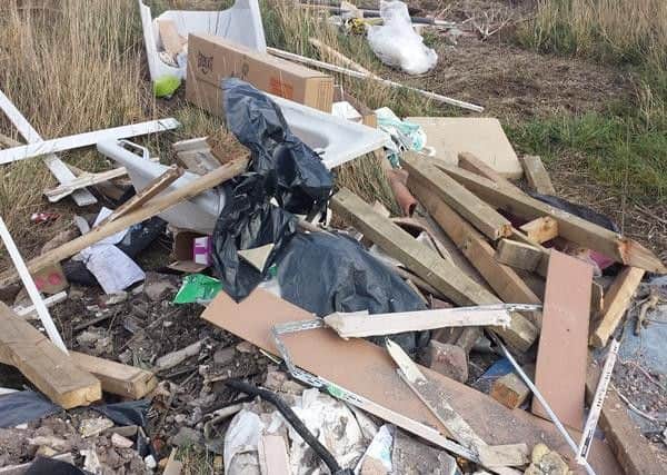 Rubbish dumped at Skye Edge, Manor.
