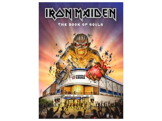 Iron Maiden's Book Of Souls tour artwork to celebrate their homecoming to Sheffield Arena on Wednesday, May 10, 2017.
