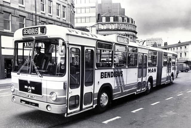 Sheffield welcome the novelty of bendy buses in the 1980s.