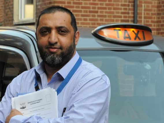 GMB rep and Sheffield licensed driver Ibrar Hussain