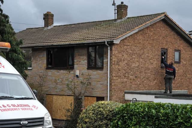 Aftermath of fire in Barnsley - picture by SWNS