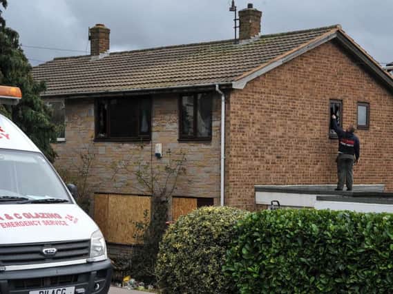 Aftermath of fire in Barnsley - picture by SWNS