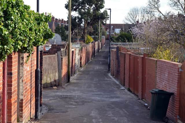 An alleyway off Jarratt Street, Hyde Park, which it is hoped will soon be fitted with gates. Picture: Marie Caley