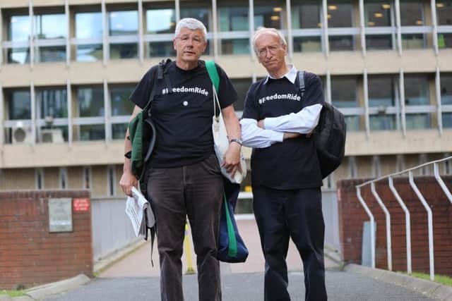 George Arthur and Tony Nuttall, who were arrested during the protest and later charged (Ross Parry / SWNS Group)