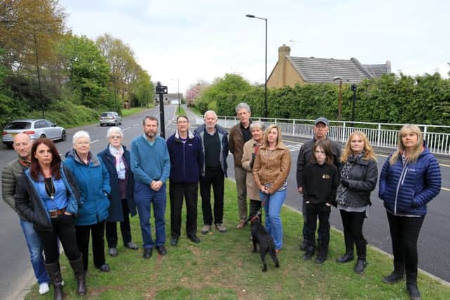 Residents fighting against CTIL's plan to build a phone mast in Totley Brook Road.