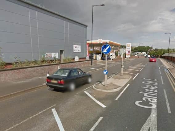 The collision took place in Carlisle Street East in Attercliffe, near to the ESSO petrol station. Picture: Google Maps