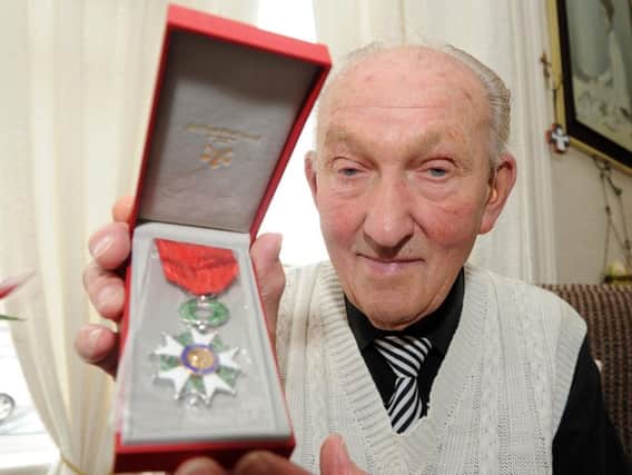 Douglas with his Legion d'honneur medal