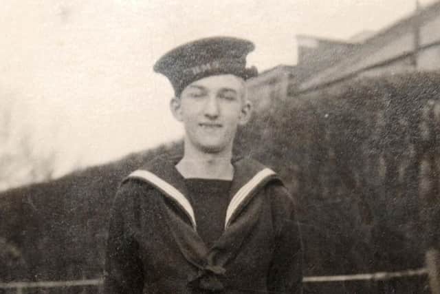 Douglas short after volunteering for the Navy, aged 17