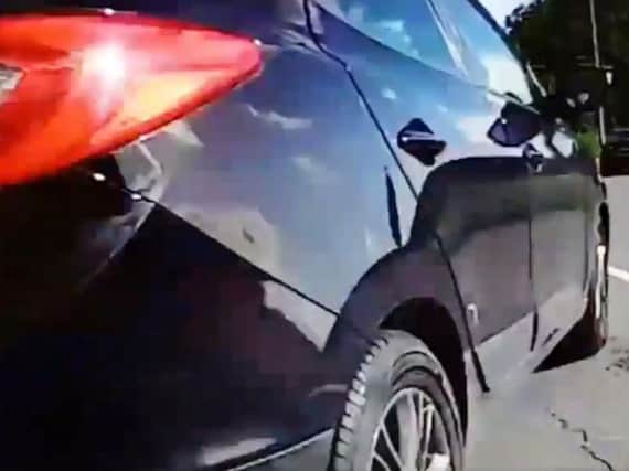 Footage of the Hyundai from Luke Smith's helmet cam.