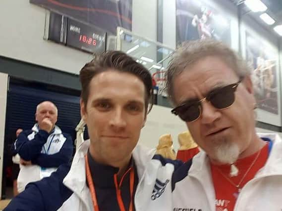 Lee Fenlon with his dad Michael, to whom he donated a kidney, at the British Transplant Games
