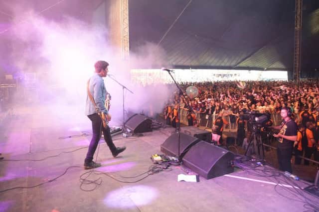 The Sherlocks on stage at Leeds Festival. Photo: Glenn Ashley.