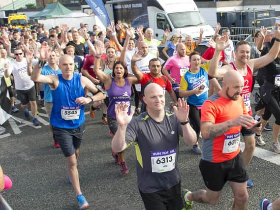 Runners set off on the Run For All Sheffield 10K