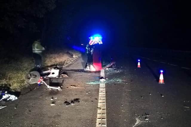 Emergency services dealt with a collision on the A1 last night.