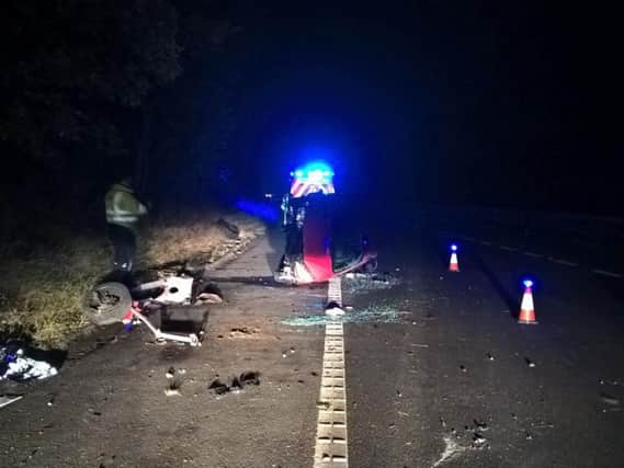 Emergency services dealt with a collision on the A1 last night.
