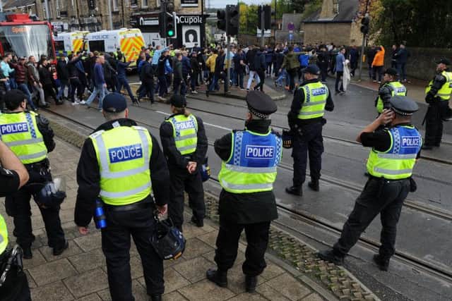 Police near the ground.