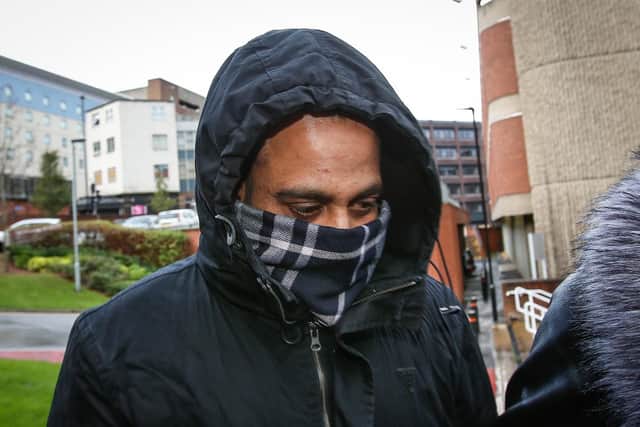Sharaz Hussain, 33, arrives at Sheffield Magistrates' Court. Picture: Tom Maddick