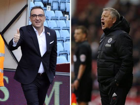 Sheffield Wednesday's Carlos Carvalhal and United's Chris Wilder