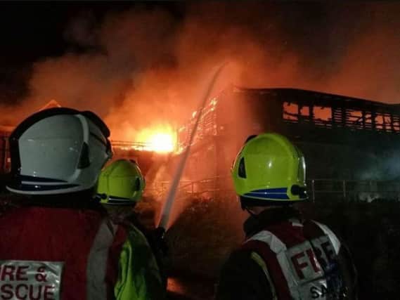 Firefighters in Dalton last night (Picture: Tim Ansell)