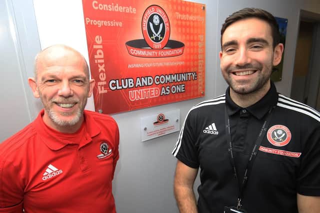 Feature on Sheffield United Community Foundation. Pictured are Mark Todd and Chris Bailey. Picture: Chris Etchells