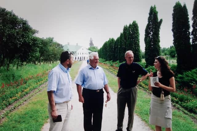Bob Pullin, second left, during his most recent visit in 2008.