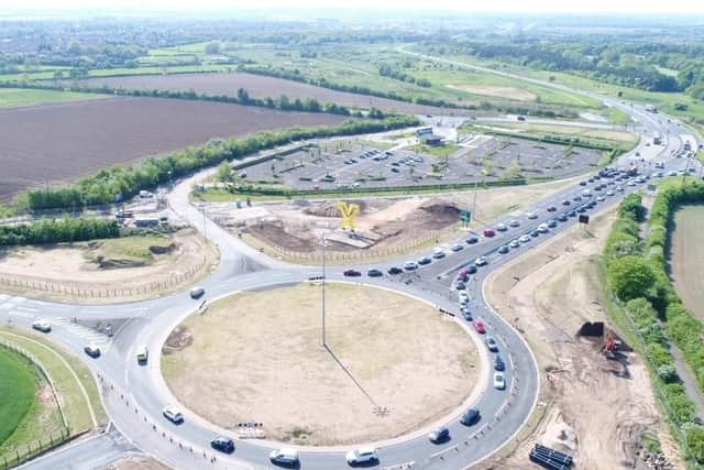 The new link road will connect Great Yorkshire way with Hurst Lane (Picture: Universal Drones Ltd)