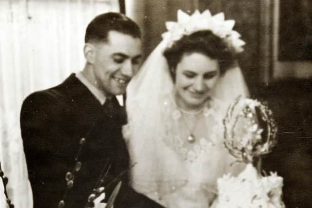 Gladys Smith and her husband Frank on their wedding day