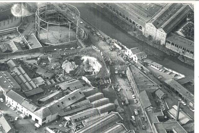 An aerial view of the devastation.