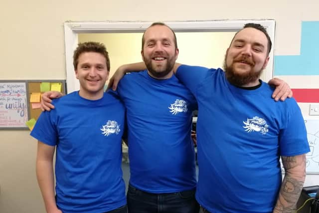 Chris Nall, who leads Forge North Football on Monday evenings, Steve Hipwell, who does one-to one-work in Firth Park Academy and James Homer, who leads the youth club on Wednesday evening at on Bellhouse Road