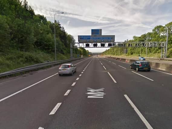 The M1 motorway at junction 25. Picture: Google.
