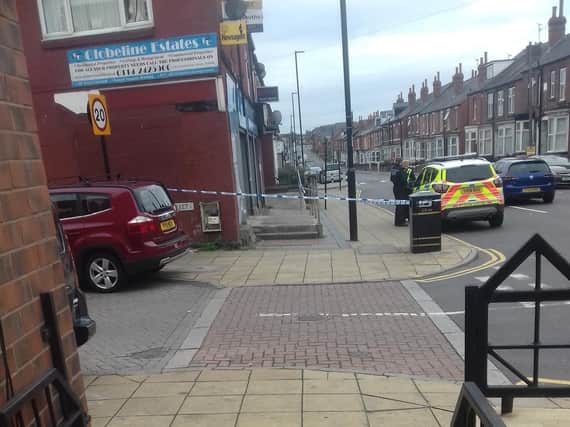 Police at the scene of a robbery at Don Valley News Agent on Staniforth Road in Darnall.