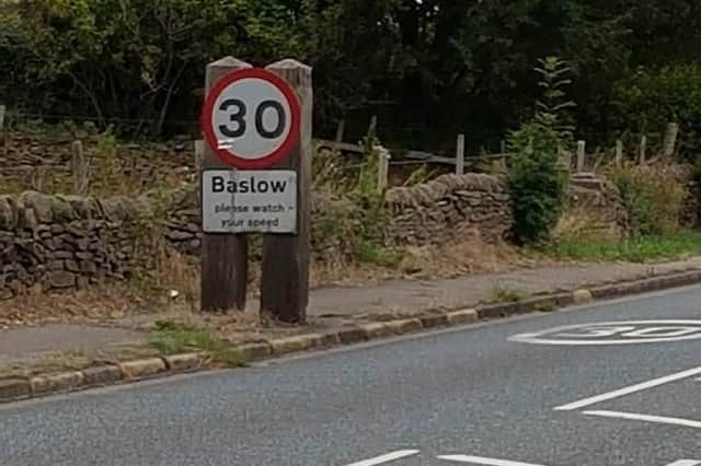 Baslow sign - Credit: Bakewell, Hathersage and White Peak Villages Police SNT