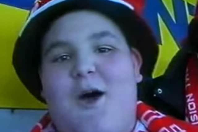 Doncaster Rovers supporter Jake 'Pie Man' Power (Photo: YouTube).