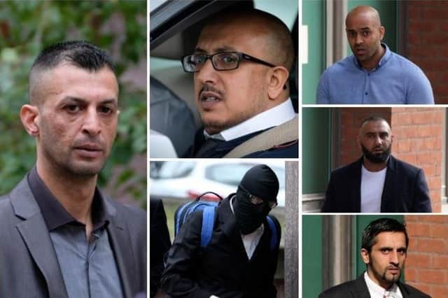 Six of the defendants involved in the child sexual exploitation trial at Sheffield Crown Court