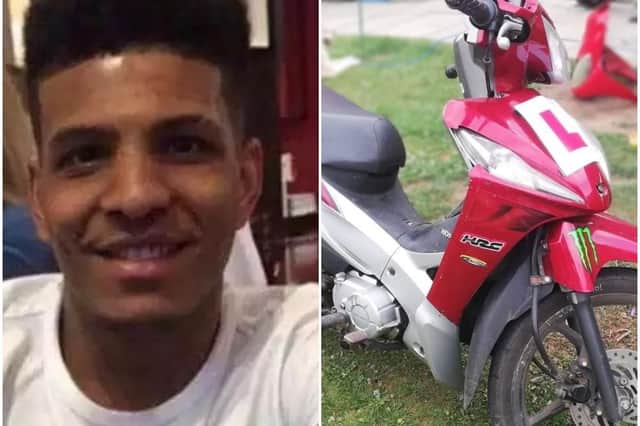 Kerthanie's scooter, which was the last present murder victim Kavan (left) bought him, has been stolen