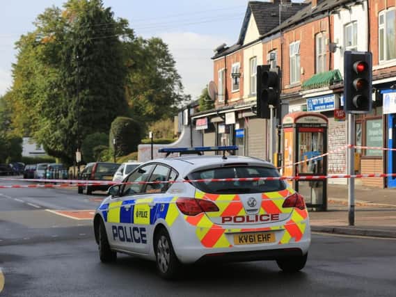 A police cordon is in place in Sharrow, Sheffield, this morning