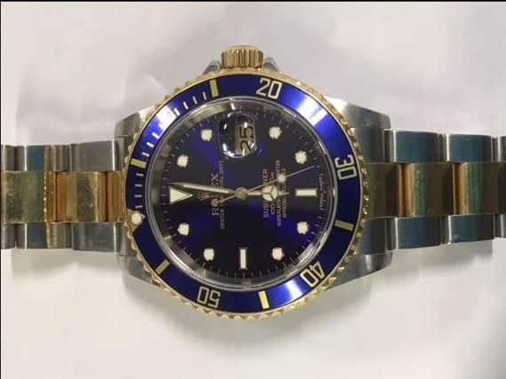 A Rolex watch recovered as part of a police probe into a series of burglaries