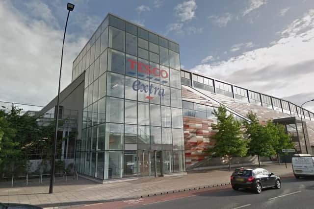 The attack took place close to the Tesco Extra store