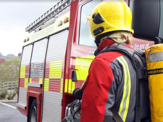Firefighters tackled a barn blaze near Doncaster overnight