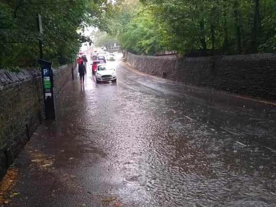 Flooding on Northumberland Road near to the city centre
