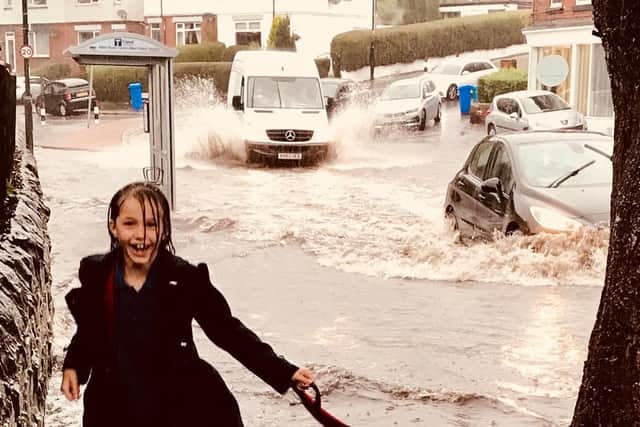 Flooding on Carfield Road - credit Rhian Walsh