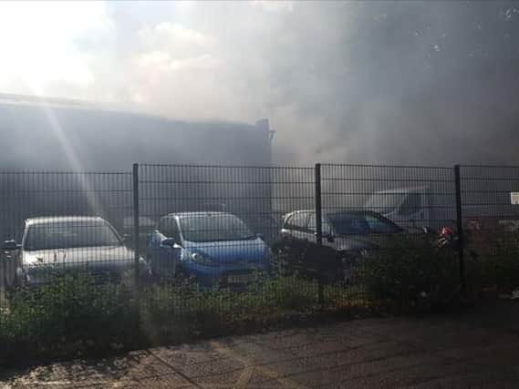 Firefighters were called to a factory fire in Sheffield this morning