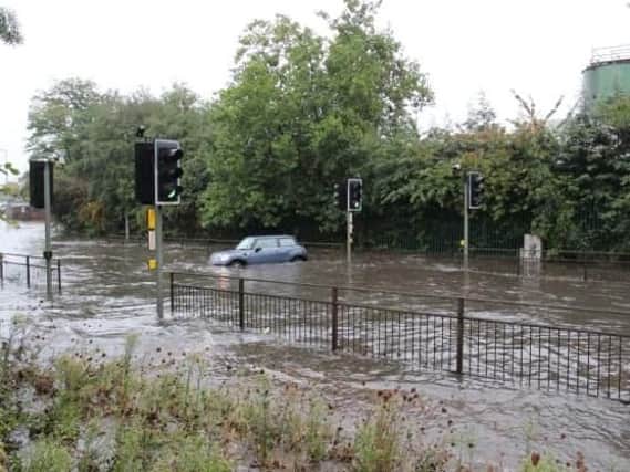 Flooding on Sheffield Road (pic: George Griffiths)