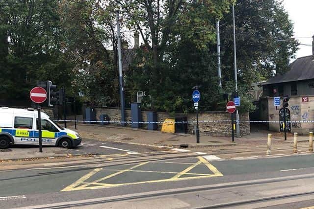 A police cordon in Hillsborough