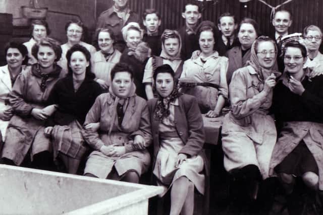 Burdall's staff at Christmas in the 1940s