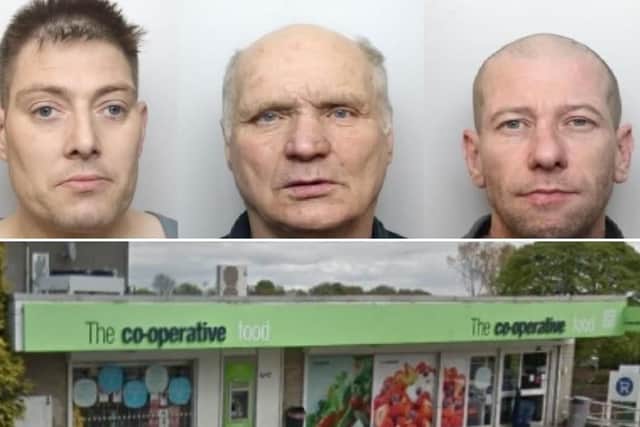 Shane Murphy, Richard Savory and Robert Dillon have been jailed following a series of armed raids on Co-op stores and McColl's stores