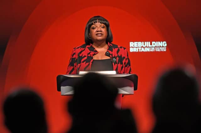 Diane Abbott speaks during the Labour Party's annual conference at the Arena and Convention Centre (ACC), in Liverpool. Picture: Stefan Rousseau/PA Wire