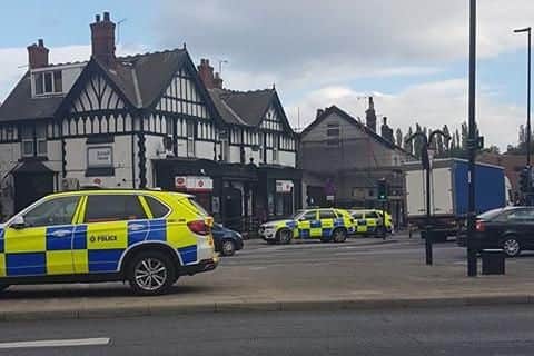 Pictures of the scene of the raid on Greenland Road in Darnall (photo submitted).