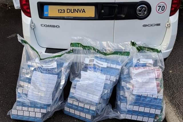 The police and trading standards found tobacco with a street value of 3,500.