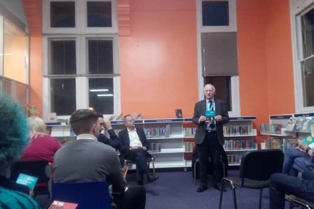 Paul Blomfield MP and Dr Billings at the meeting.