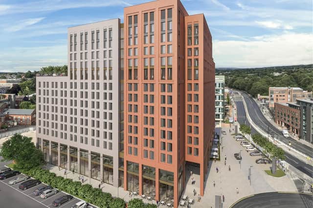 How the 33 million scheme of student accommodation and retail units will look on Ecclesall Road. Picture: ISG